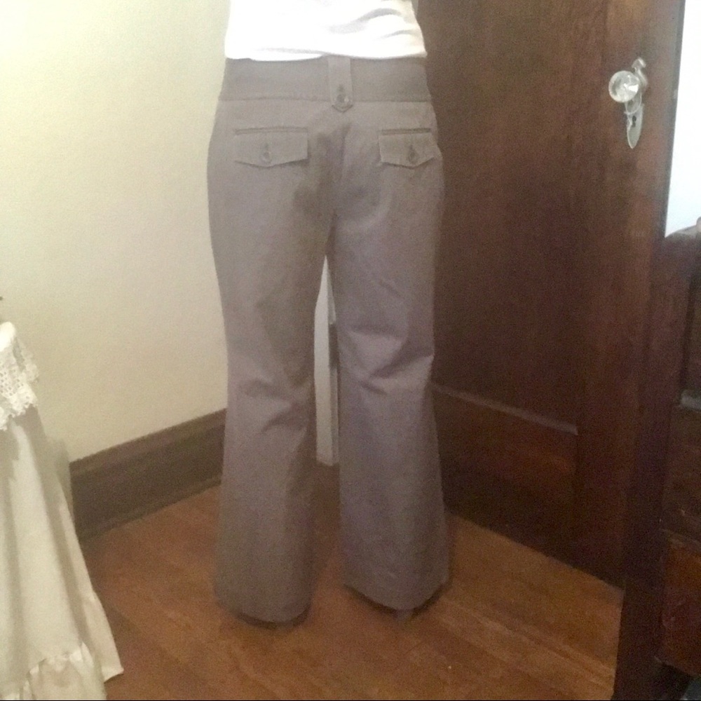 Ann Taylor LOFT Grey Wide-Leg Pants Size 8 - Picture 4 of 8